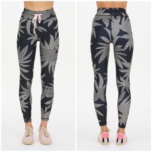 Anthropologie The Upside Black Palm Midi Pant Size 4